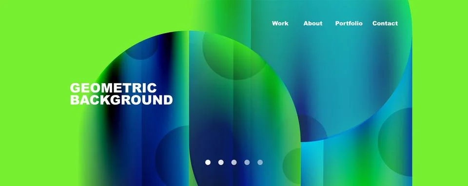 Circle, round elements and lines geometric abstract background. Vector 스톡 일러스트