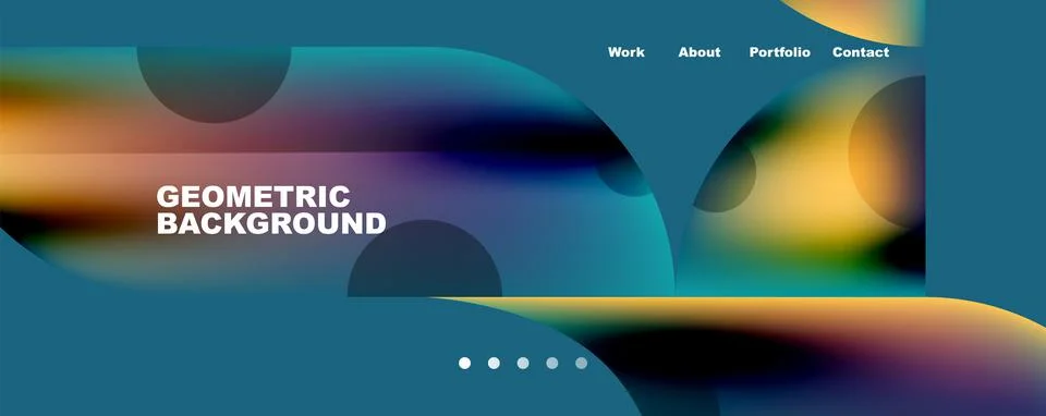 Circle, round elements and lines geometric abstract background. Vector 스톡 일러스트