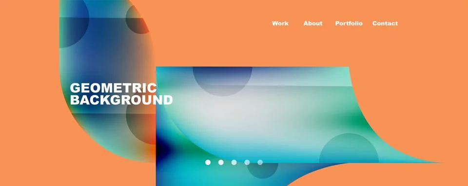 Circle, round elements and lines geometric abstract background. Vector Stock Illustration