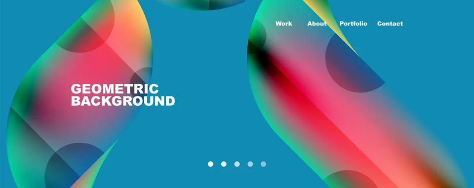 Circle, round elements and lines geometric abstract background. Vector 스톡 일러스트