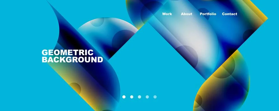 Circle, round elements and lines geometric abstract background. Vector 库存插图