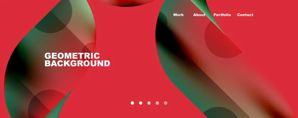 Circle, round elements and lines geometric abstract background. Vector Stockillustratie