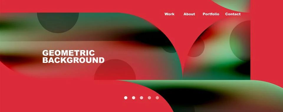 Circle, round elements and lines geometric abstract background. Vector Stock Illustration