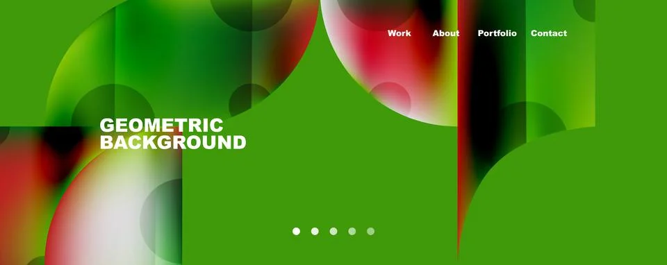 Circle, round elements and lines geometric abstract background. Vector Illustrazione stock