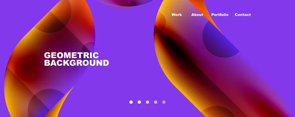 Circle, round elements and lines geometric abstract background. Vector Stock Illustration