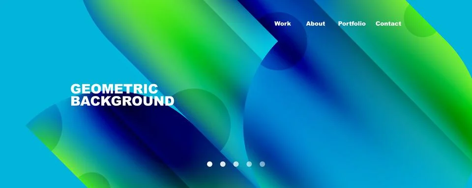 Circle, round elements and lines geometric abstract background. Vector Stock Illustration