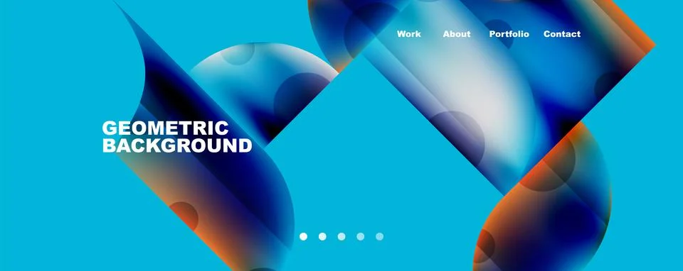 Circle, round elements and lines geometric abstract background. Vector 스톡 일러스트