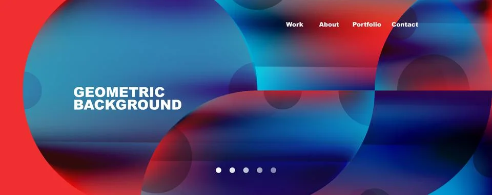 Circle, round elements and lines geometric abstract background. Vector イラスト素材