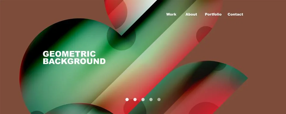 Circle, round elements and lines geometric abstract background. Vector Stock Illustration