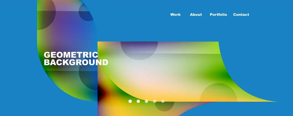 Circle, round elements and lines geometric abstract background. Vector 스톡 일러스트