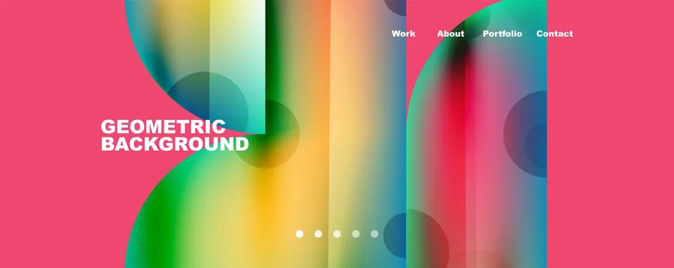 Circle, round elements and lines geometric abstract background. Vector 스톡 일러스트