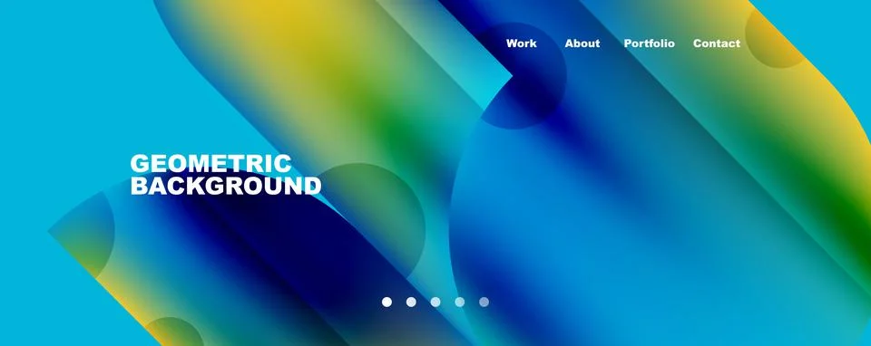 Circle, round elements and lines geometric abstract background. Vector Stockillustratie