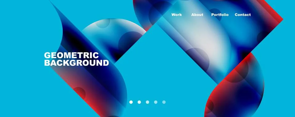 Circle, round elements and lines geometric abstract background. Vector イラスト素材