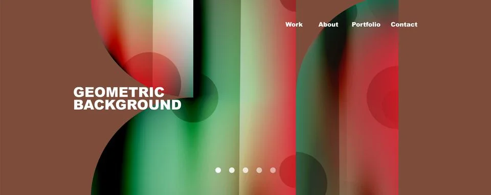 Circle, round elements and lines geometric abstract background. Vector Stock Illustration