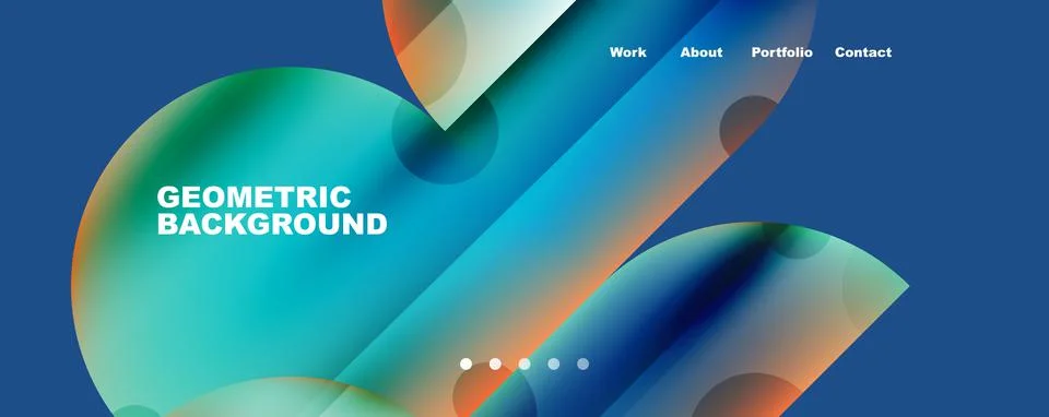 Circle, round elements and lines geometric abstract background. Vector 스톡 일러스트