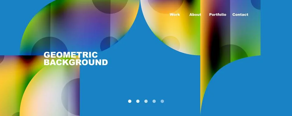 Circle, round elements and lines geometric abstract background. Vector Stock Illustration