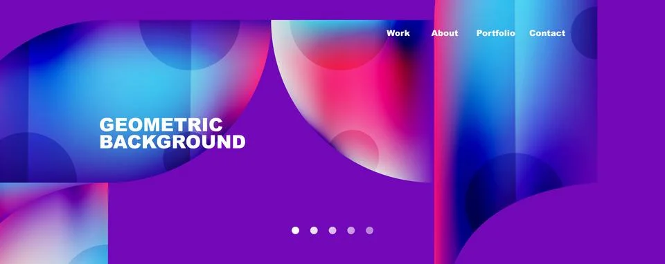 Circle, round elements and lines geometric abstract background. Vector Stock Illustration