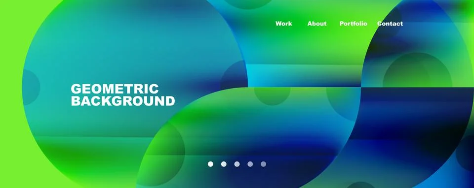 Circle, round elements and lines geometric abstract background. Vector Stock Illustration