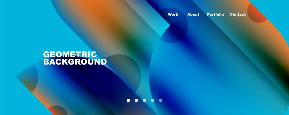 Circle, round elements and lines geometric abstract background. Vector イラスト素材