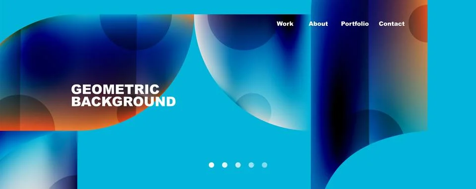 Circle, round elements and lines geometric abstract background. Vector Illustrazione stock