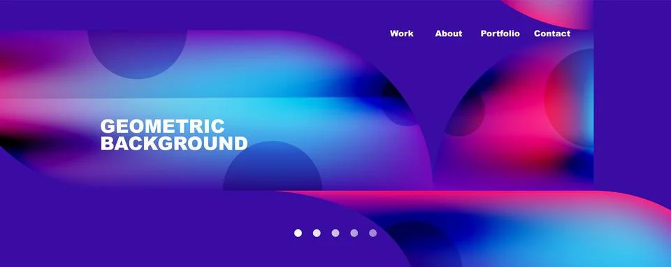 Circle, round elements and lines geometric abstract background. Vector Illustrazione stock