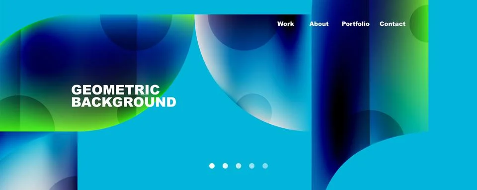 Circle, round elements and lines geometric abstract background. Vector Illustrazione stock