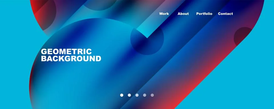 Circle, round elements and lines geometric abstract background. Vector Stock Illustration