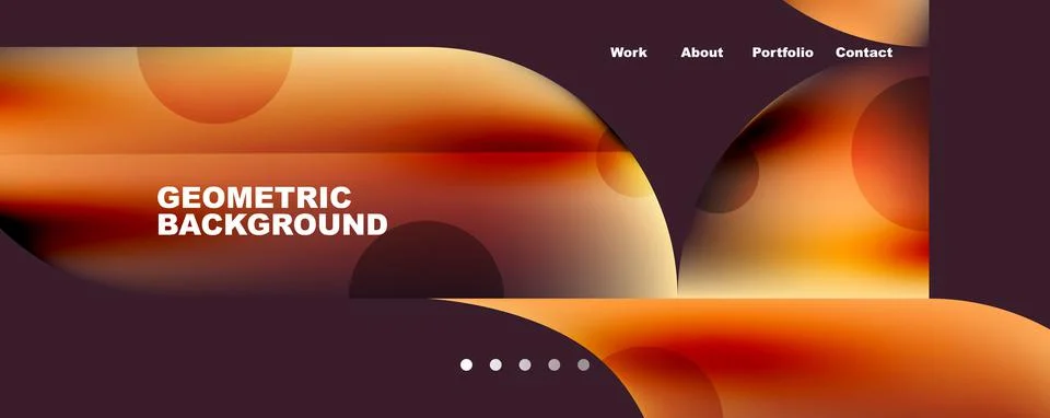 Circle, round elements and lines geometric abstract background. Vector Stock Illustration