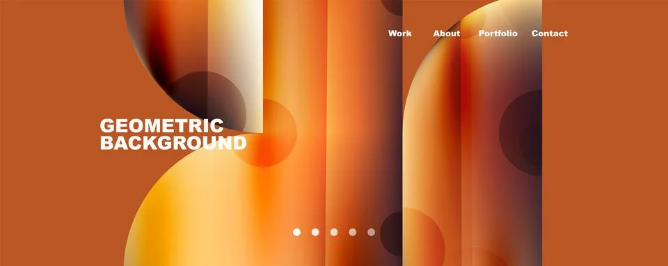 Circle, round elements and lines geometric abstract background. Vector イラスト素材