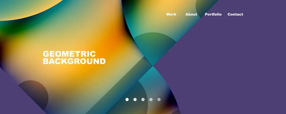 Circle, round elements and lines geometric abstract background. Vector 스톡 일러스트