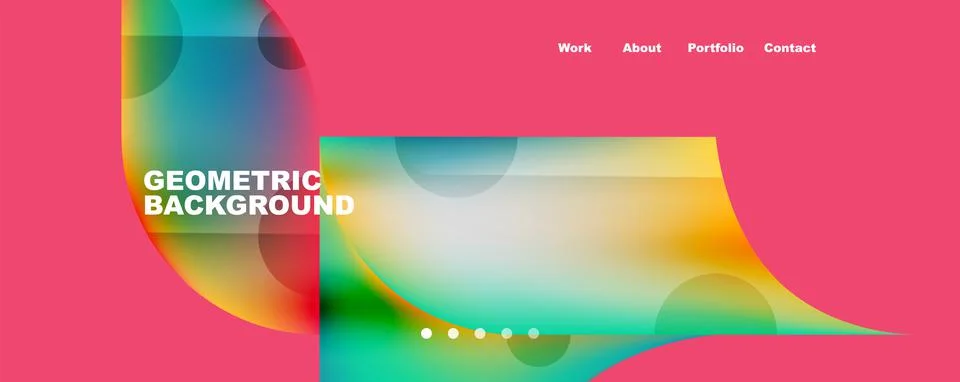 Circle, round elements and lines geometric abstract background. Vector Stock Illustration