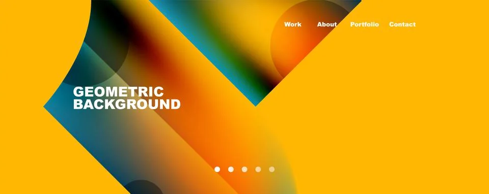 Circle, round elements and lines geometric abstract background. Vector Stock Illustration