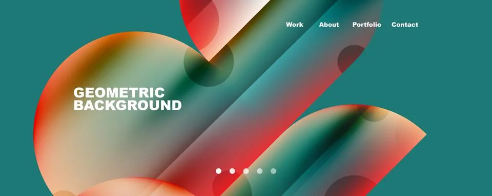 Circle, round elements and lines geometric abstract background. Vector 스톡 일러스트
