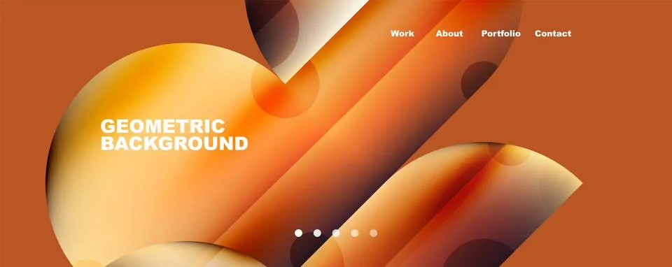 Circle, round elements and lines geometric abstract background. Vector イラスト素材