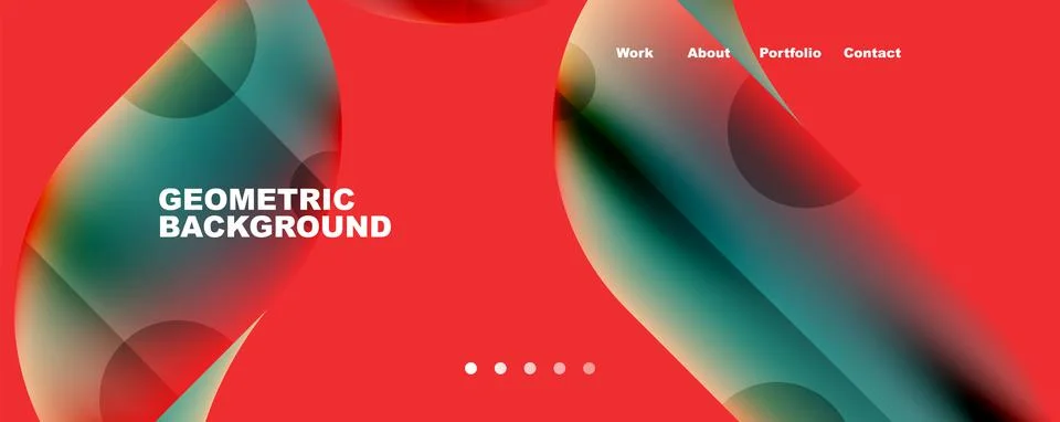 Circle, round elements and lines geometric abstract background. Vector 库存插图