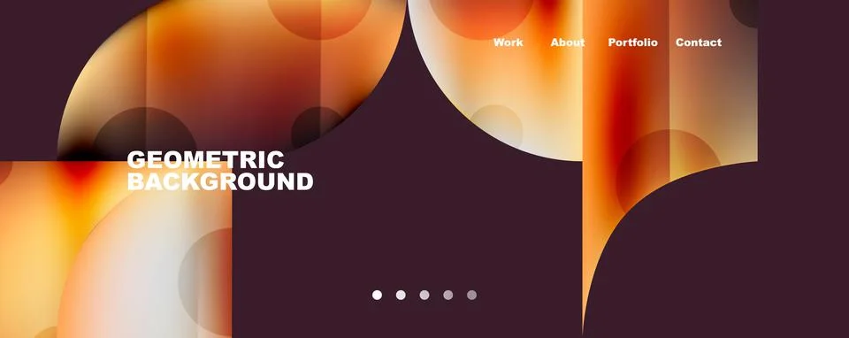 Circle, round elements and lines geometric abstract background. Vector Stockillustratie