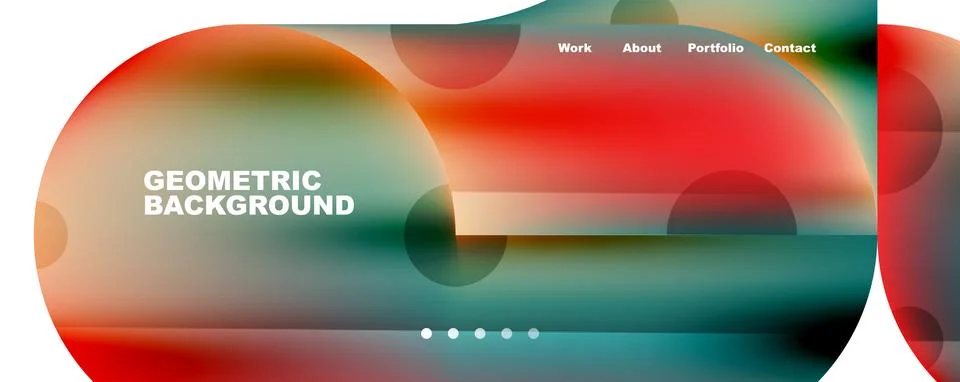 Circle, round elements and lines geometric abstract background. Vector 스톡 일러스트