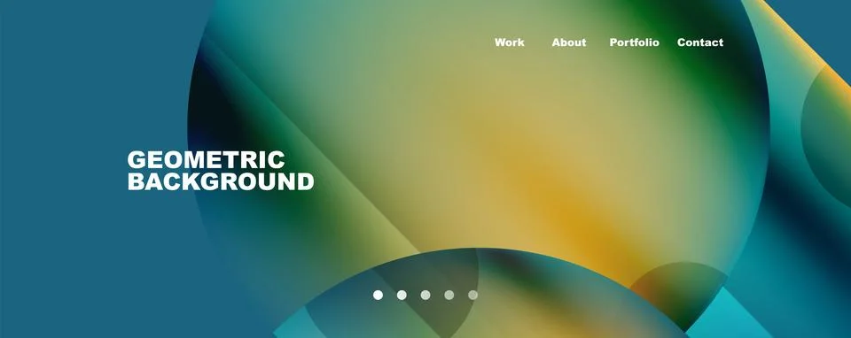 Circle, round elements and lines geometric abstract background. Vector Stock Illustration