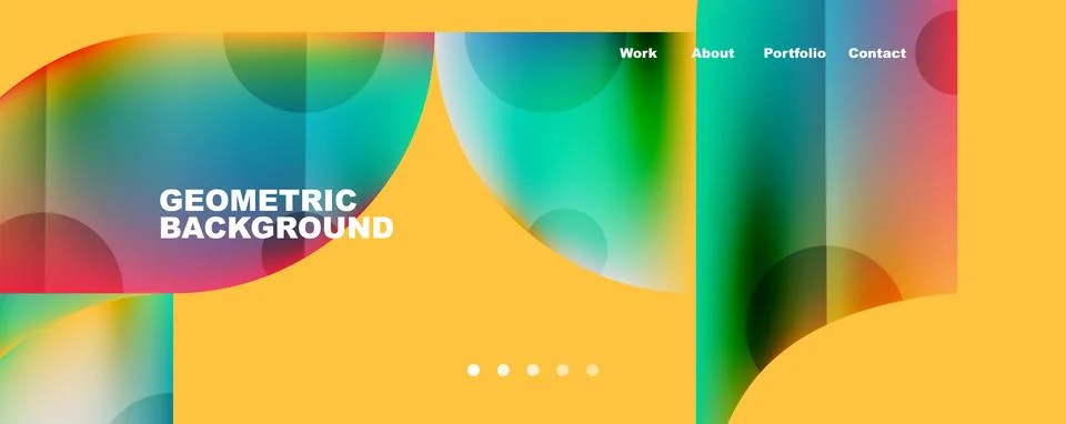 Circle, round elements and lines geometric abstract background. Vector 스톡 일러스트