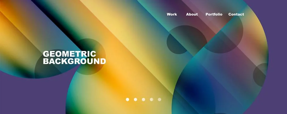 Circle, round elements and lines geometric abstract background. Vector 스톡 일러스트