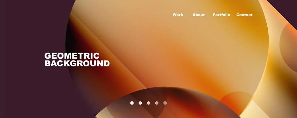 Circle, round elements and lines geometric abstract background. Vector Stock Illustration
