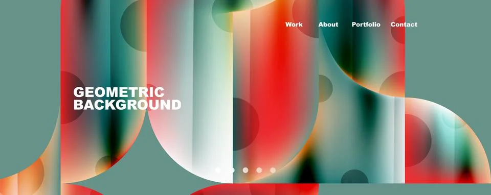 Circle, round elements and lines geometric abstract background. Vector 스톡 일러스트