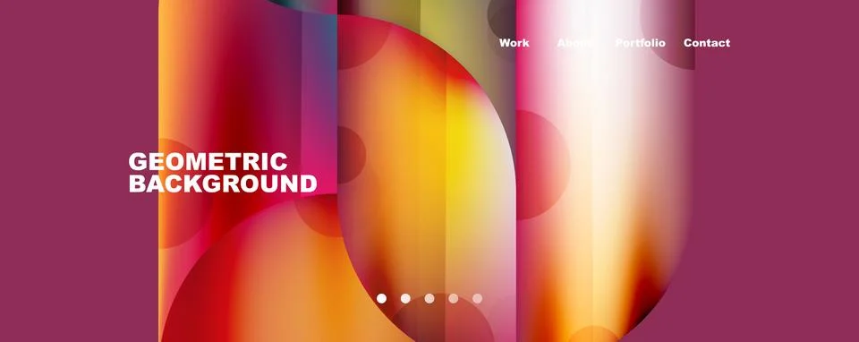 Circle, round elements and lines geometric abstract background. Vector イラスト素材
