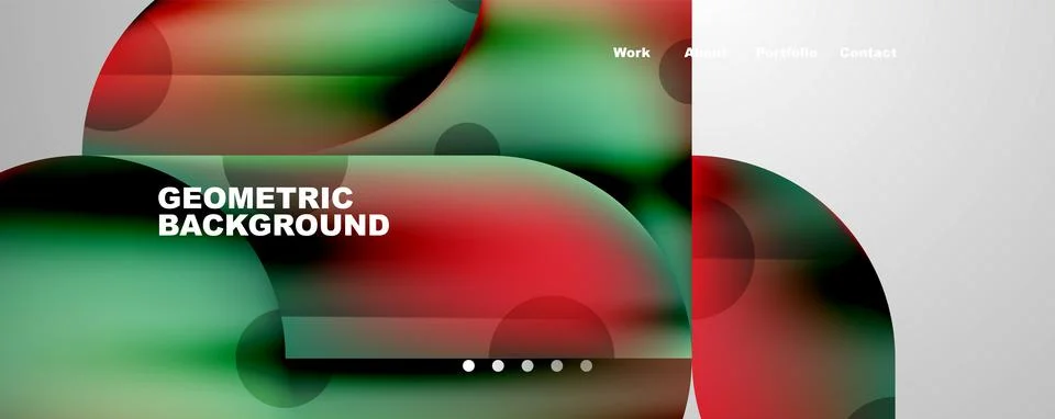 Circle, round elements and lines geometric abstract background. Vector Stock Illustration