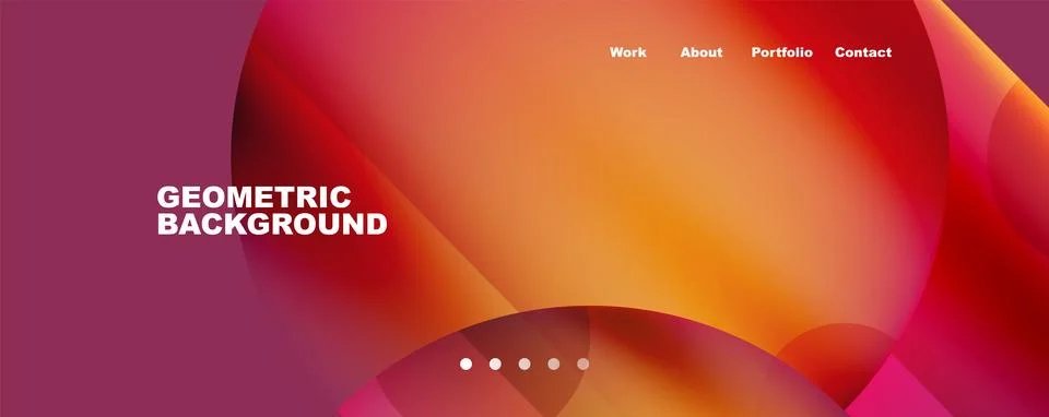 Circle, round elements and lines geometric abstract background. Vector Stock Illustration