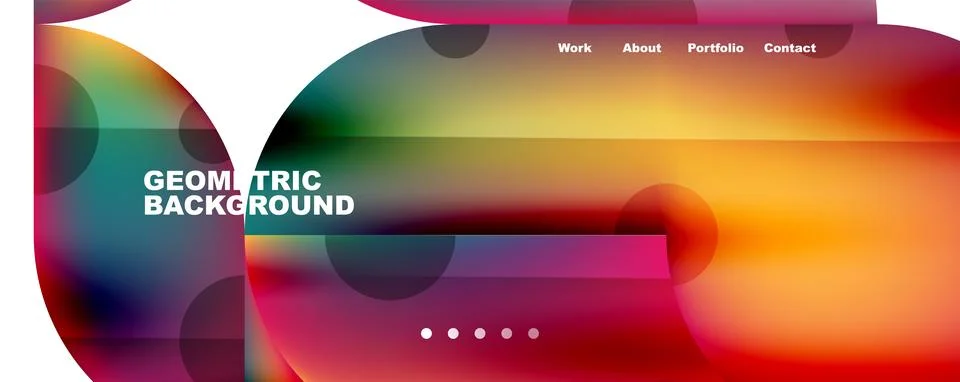 Circle, round elements and lines geometric abstract background. Vector イラスト素材