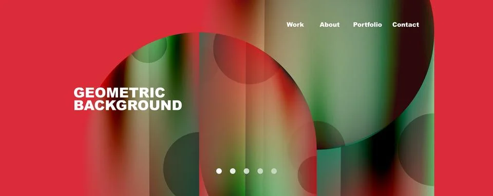 Circle, round elements and lines geometric abstract background. Vector Stock Illustration