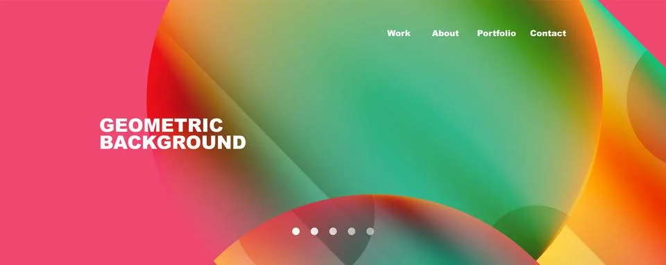 Circle, round elements and lines geometric abstract background. Vector Stock Illustration