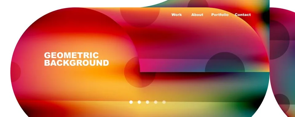 Circle, round elements and lines geometric abstract background. Vector 스톡 일러스트