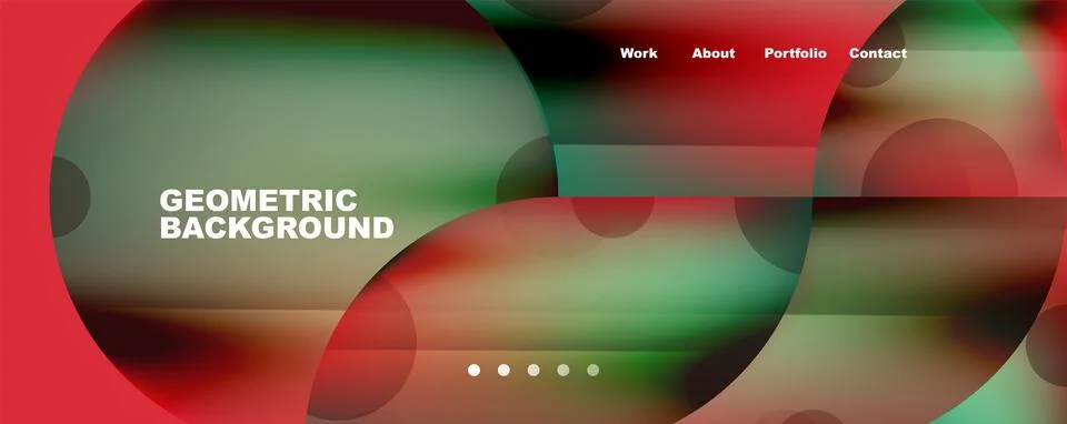 Circle, round elements and lines geometric abstract background. Vector 스톡 일러스트